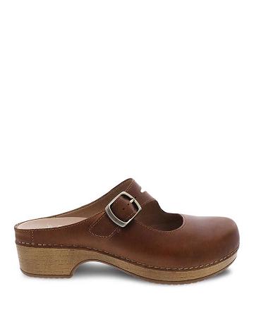 Sabots Dansko Britney Pull Up Femme Marron | FR 213WNB